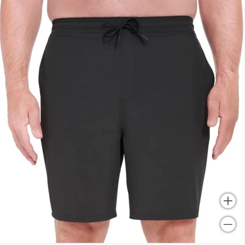NEW Comfy Men’s Swim Trunks Shorts - Black (L/XL) 🌊 Built-In Liner & Quick Dry!